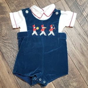 Velvet shortall 18 months with shirt